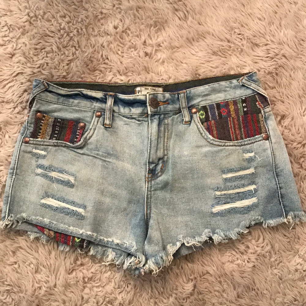 Free People ripped jean shorts teens young adult